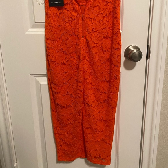 Orange Lace Fashionnova Dress - Picture 11 of 12